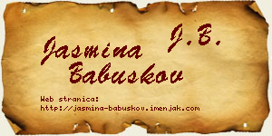 Jasmina Babuškov vizit kartica